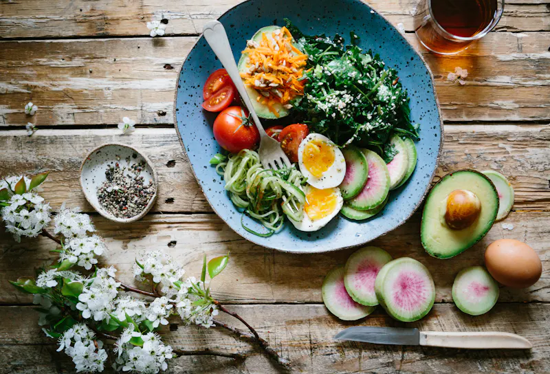 Alimentação saudável e colorida